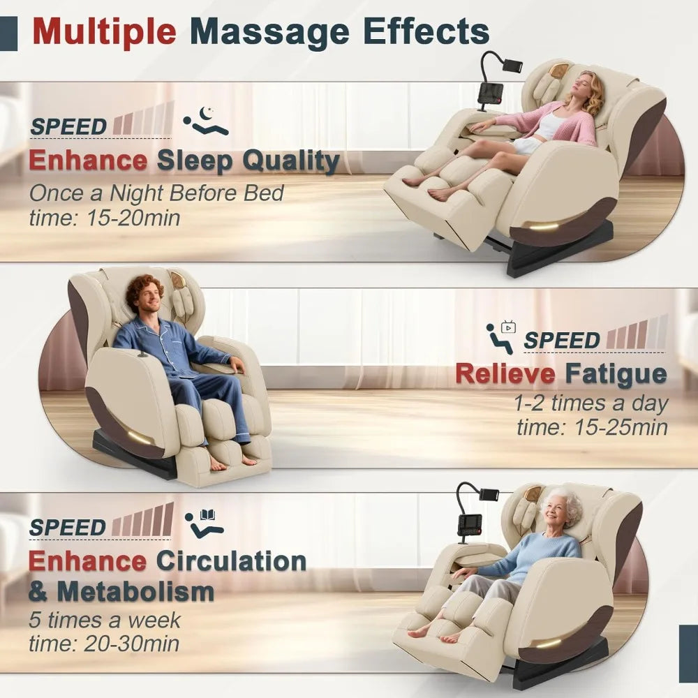 2025 Massage Chair, Massage Chairs Full Body and Recliner with SL Track System, Zero Gravity, Heat Therapy, Full Air Massage & B