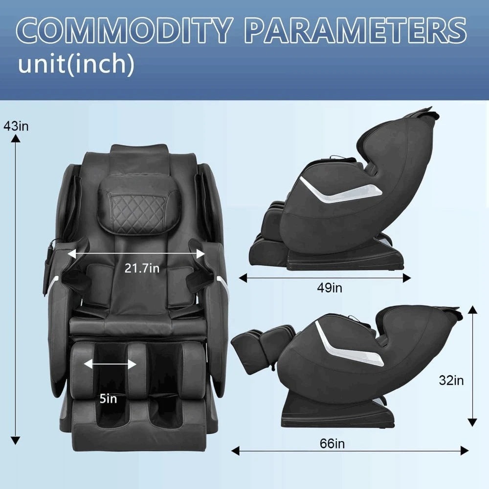 Massage Chair Zero Gravity Full Body Electric Shiatsu Massage Chair Recliner with Foot Rollers Built-in Heat Therapy