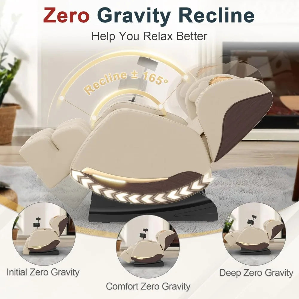 2025 Massage Chair, Massage Chairs Full Body and Recliner with SL Track System, Zero Gravity, Heat Therapy, Full Air Massage & B