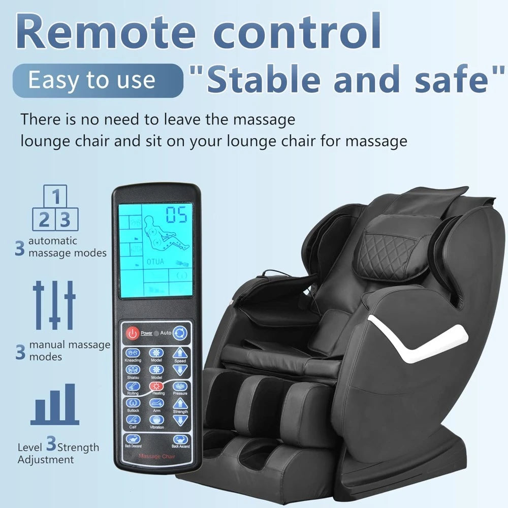 Massage Chair Zero Gravity Full Body Electric Shiatsu Massage Chair Recliner with Foot Rollers Built-in Heat Therapy