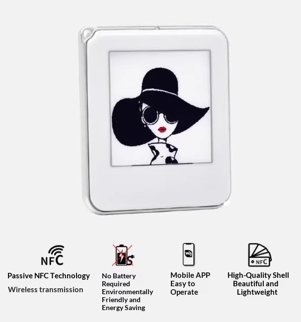 NFC Module-enabled E-ink Screen Keychain With Customizable Images