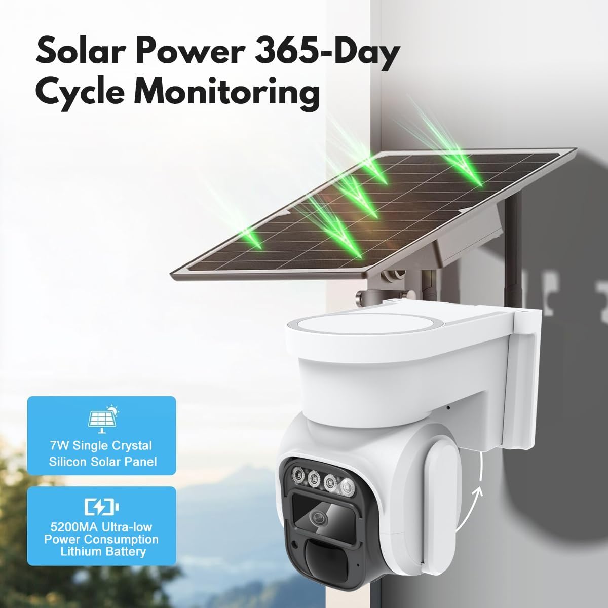 Cellular Security Camera Outdoor Wireless 4G LTE 2K