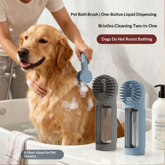 Silicone 2-in-1 Pet Bath Brush